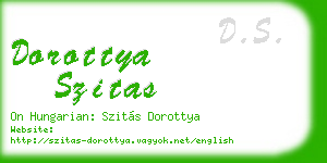 dorottya szitas business card